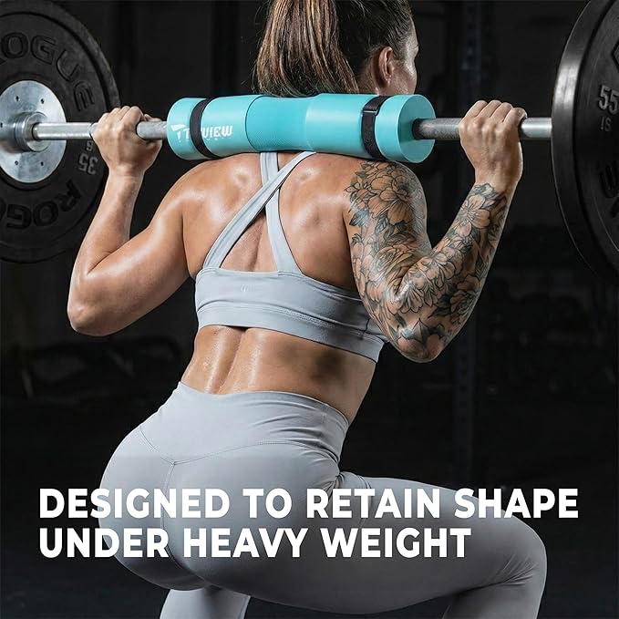 Barbell Pad for Squats, Lunges and Hip thrusts Great for Squats, Lunges, Hip Thrusts, Weight Lifting & More - Fit Standard and Olympic Bars Perfectly
