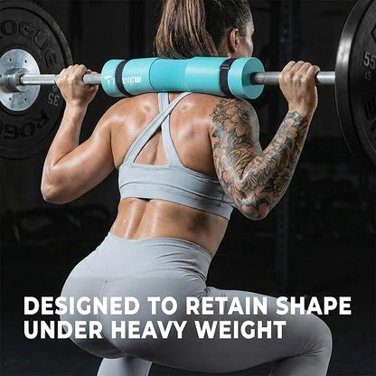 Barbell Pad for Squats, Lunges and Hip thrusts Great for Squats, Lunges, Hip Thrusts, Weight Lifting & More - Fit Standard and Olympic Bars Perfectly