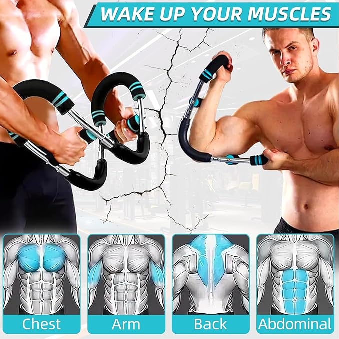 Twister Arm Trainer, 66-110lb Adjustable Fitness Equipment, Chest Workout Equipment for Men, Portable Detachable Upper Body Forearm Strengthener Shoulder Arm Exerciser for Home Gym