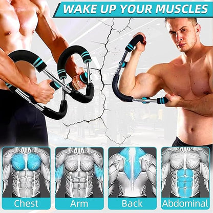 Twister Arm Trainer, 66-110lb Adjustable Fitness Equipment, Chest Workout Equipment for Men, Portable Detachable Upper Body Forearm Strengthener Shoulder Arm Exerciser for Home Gym