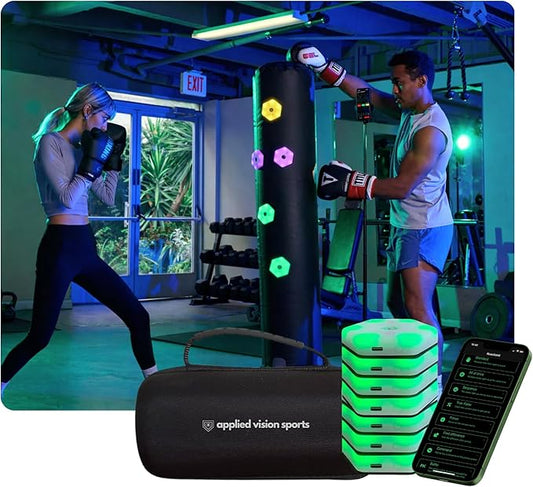 Reaction Training Platform for Boxing and Martial Arts. Improve Neuro-Ability with Training Lights That Improve Your Reaction Skills. Develop Quick Feet, Explosiveness, and Lateral Quickness