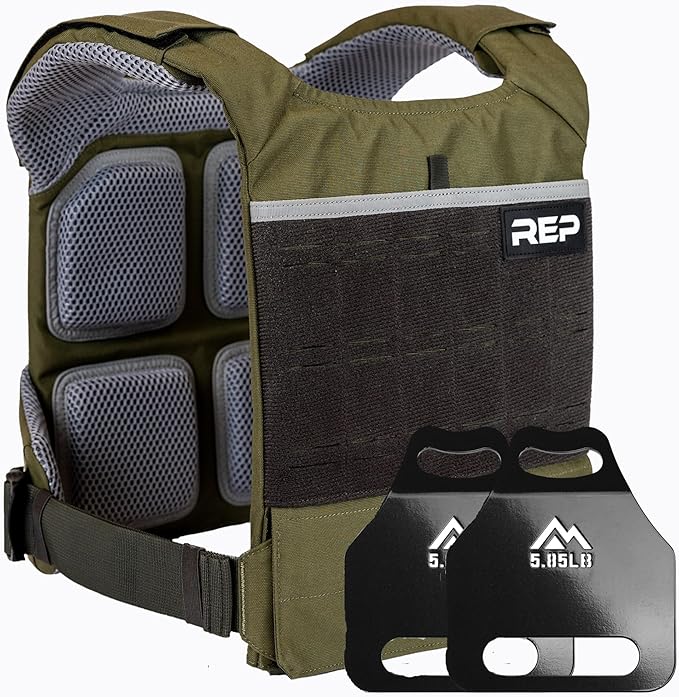 REP Fitness Strata Weight Vest, 2 Removable Plate Options for Unisex, Men & Women, Wearable, Weighted for Strength Training, Muscle Building, CrossFit, Running, Gym Exercise, Adjustable Sizing