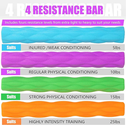 Flex Therapy Bar and Grip Strength Trainers set, Physical Therapy & Resistance Bar for Golfers Elbow, Tendinitis, Wrist,Forearms Pain, Improve Grip Strength and Relieve Pain