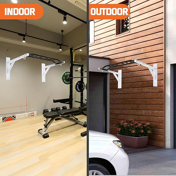 Upgrade Pull Up Bar Wall Mounted,Heavy Duty Multi Grip Chin Up Bar for Strength Training, 600 lbs Capacity, Durable Steel Construction, Perfect for Home and Garage Workouts
