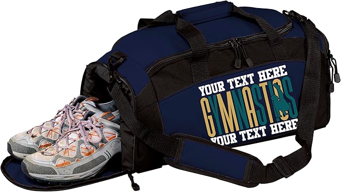 Personalized Men’s Gymnastics Duffel Bag – Custom Name & Team Colors Gym Bag for Boys Gymnast – Athlete Gear Bag for Practice, Meets & Travel