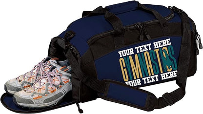 Personalized Men’s Gymnastics Duffel Bag – Custom Name & Team Colors Gym Bag for Boys Gymnast – Athlete Gear Bag for Practice, Meets & Travel