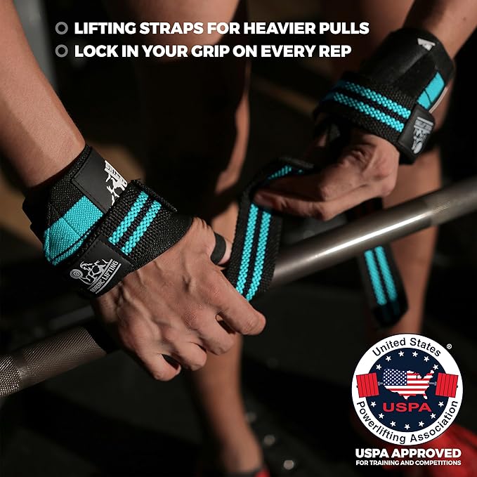 Wrist Wraps + Lifting Straps Bundle (2 Pairs) for Weightlifting, Cross Training, Workout, Gym, Powerlifting, Bodybuilding - Support for Men/Women, Avoid Injury During Weight Lifting