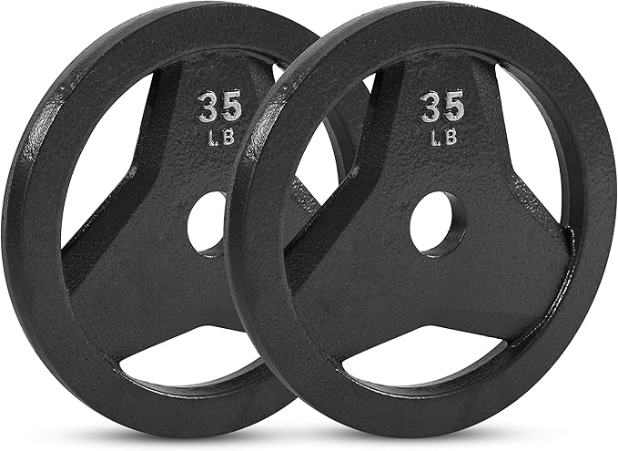 JFIT Olympic 2 Inch Grip Plates and Bumper Plates for Barbell - Single Weights or Sets of 2 (Muliple Weights)