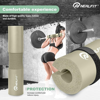 Barbell Pad Squat Pad for Squats—Squat Bar Pad—Great for Weightlifting,Lunges and Hip Thrusts—Foam Sponge Pad—Fit Standard and Olympic Bars Perfectly
