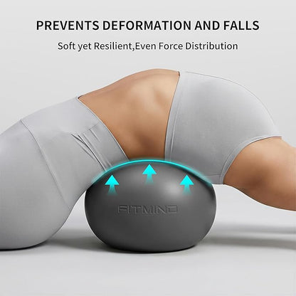 Pilates Ball 8 inch, Small Yoga Ball Extra Thick, Mini Pilates Ball with Pump, Non-Slip Surface Small Exercise Ball for Physical Therapy, Stretching, Strength & Core Training