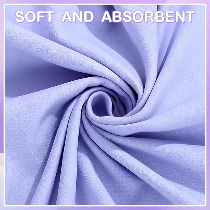 Soulchen 6 Pack Hot Yoga Towel Bulk with Grip Dot Non Slip 72" x 24" Microfiber Yoga Mat Soft Sweat Absorbent Pilates Blanket Mat Towel for Exercise Fitness Accessories Workout Gym(Purple)