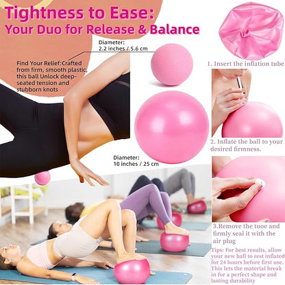 Women Glute Workout Equipment, Hip Thrust Belt for Weights, Booty Bands Exercise Bands Pilates Ball, Glute Workout at Home Pilates Exercise Equipment Kit for Home Gym Fitness Accessories