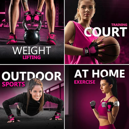 DXM SPORTS Workout Gloves for Women with Wrist Support - Weight Lifting Gloves for Gym, Cycling, Training - Exercise Gloves for Women