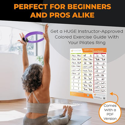 MANTRA SPORTS Pilates Ring Circle, Magic Circle Pilates Ring, Inner Thigh Exercise Equipment, Fitness Rings for Women, Thigh Master Inner Thigh Exerciser, Yoga Ring Pilates Equipment for Home Workouts