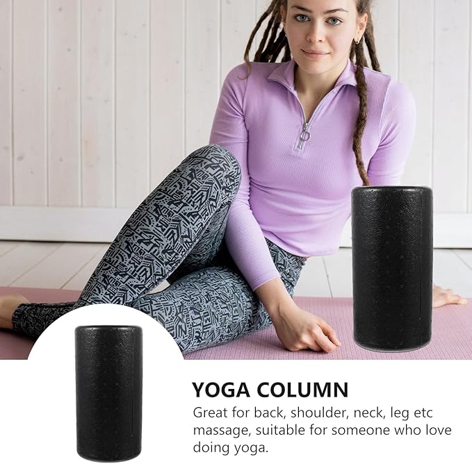 UPKOCH Yoga Roller Muscle Roller Epp Solid Foam Fitness Back Arm Leg Massage Stick for Deep Tissue Relief and Muscle Relaxation, 15x30cm, Suitable for Yoga and Pilates