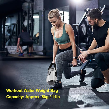 Alomejor Water Weights Bag, Fitness Training Water Bag Water Weight Bag Workout Equipment for Muscle Growth Fitness Training