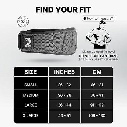 DMoose Fitness Weight Lifting Belt for Squats, Deadlift & Intense Workout - 6" Adjustable Fit Auto Lock Weightlifting Belt for Men & Women - Neoprene Gym Belts for Stability & Lumbar Back Support