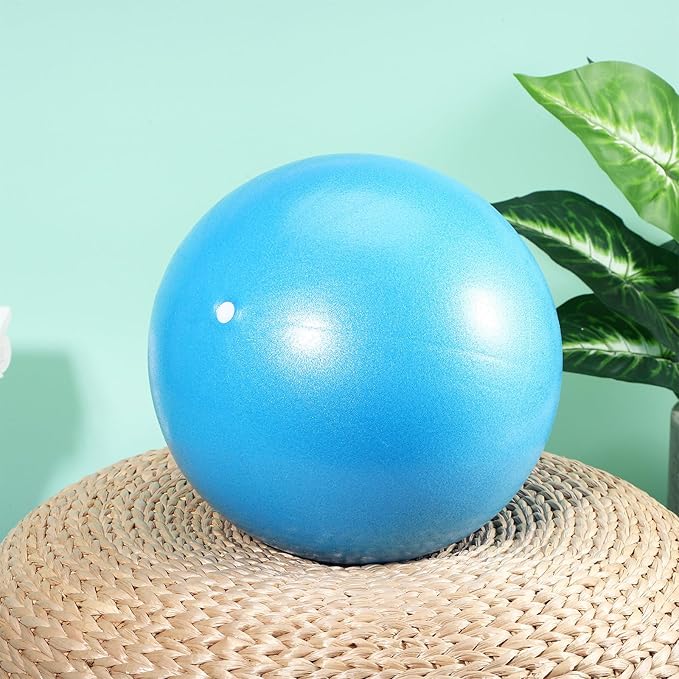 Totority Portable Mini Pilates Ball Small Yoga Exercise Ball PVC Material Stability Trainer for Core Workout and Balance Training in Home Gym