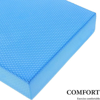 VICASKY Balance Cushion Thickened Yoga Knee Pad Soft Foam Exercise Mat Non-slip Balance Trainer Pad for Home Workout and Physical Therapy in Light Blue