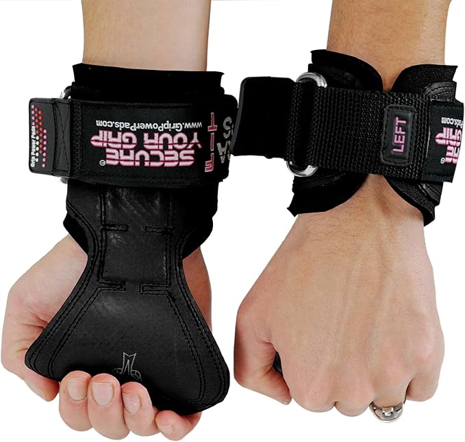 Cobra Grips PRO Weight Lifting Gloves Heavy Duty Straps Alternative with Power Lifting Hooks Padded Wrist Support for Deadlifts & Bodybuilding