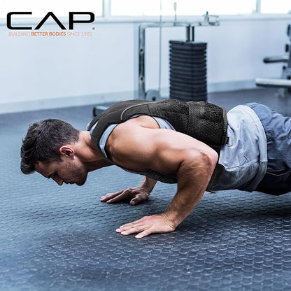 CAP Barbell Adjustable Weighted Vest | 20-150 lbs | Heavy-Duty Workout Vest with Removable Iron Weights for Strength Training, Cardio, Running, and Calisthenics