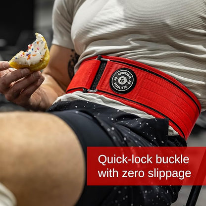 Weight Lifting Belt for Squats, Weightlifting Belt for Deadlifts - 4in Back Support for Bodybuilding | Powerlifting, Locking Metal Buckle, Weight Lifting Belts for Men - Quick Locking