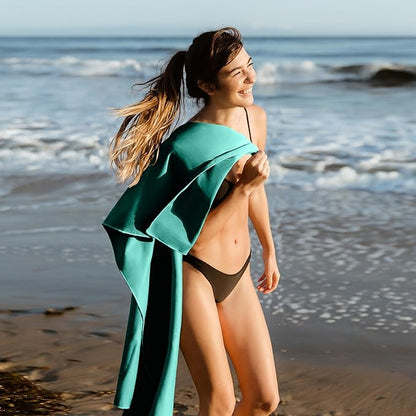 Hero Microfiber Large Beach Towel Compact for Travel (Aquamarine, 40" x 72")