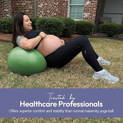 Meex Peanut Ball Labor - Durable and Thick Birthing Ball for Pregnancy - Peanut Ball Pregnancy for Labor - Antiburst Birth Ball - Labor Ball - Peanut Exercise Ball - Pregnancy Ball - Pump Included
