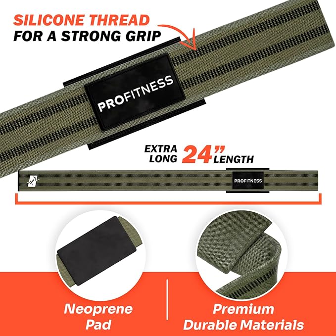 ProFitness Wrist Wraps for Weightlifting with Premium Lifting Straps - Weight Lifting Wrist Wraps and Gym Straps Ideal for Men & Women Workout & Training - Workout Straps with Wrist Support