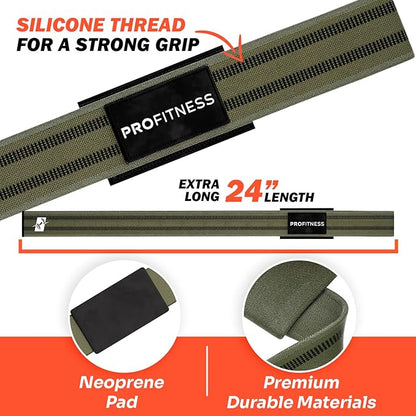 ProFitness Wrist Wraps for Weightlifting with Premium Lifting Straps - Weight Lifting Wrist Wraps and Gym Straps Ideal for Men & Women Workout & Training - Workout Straps with Wrist Support