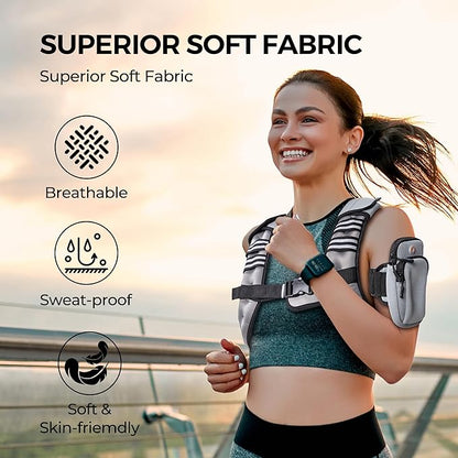 PACEARTH Weighted Vest,6lb/8lb/10lb/12lb/16lb/20lb/25lb/30lb Weight Vest with Reflective Stripe, Body Weight Vests for Women, Men, Weight Loss Workout, Strength Training, Running, Walking, Jogging