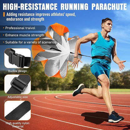 Agility Ladder, Agility Speed Training Equipment Set, 20ft Speed Ladder, 12 Soccer Cones, 4 Hurdles, Jump Rope, Running Parachute, Soccer Football Basketball Training Equipment Accessories