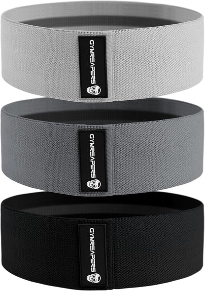 Hip Bands for Booty Workouts | Non Slip Fabric Band Set with 3 Levels - Resistance Bands for Legs & Hip - for Men & Women