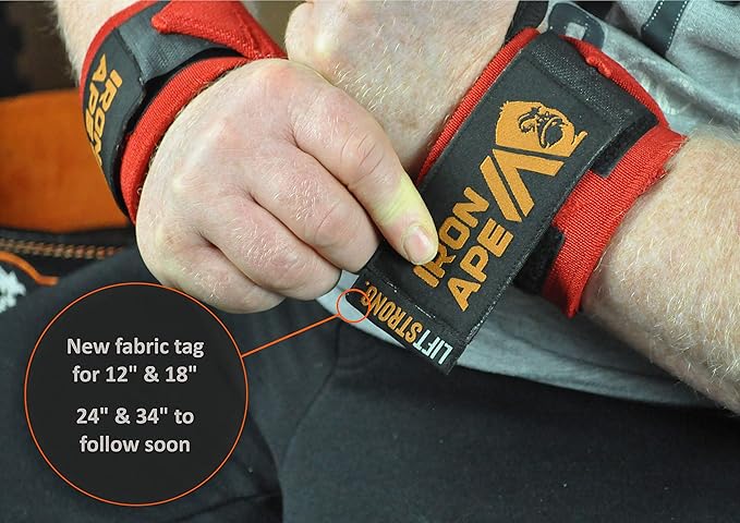 Professional Grade Wrist Wraps, 12", 18", 24" & 34". New Versatile Twin Thumb Loop Design for Powerlifting, Weight Lifting, and Bodybuilding. Weightlifting Wrist Support for Men and Women