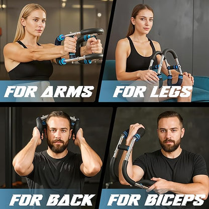 Twister Arm Trainer for Men and Women, Adjustable 5 Resistance Levels (33-120 lbs) Chest & Arm Workout Equipment with 4 Springs and Training Manual, Home Gym Strength Trainer with Anti-Slip Handles