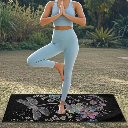 Bulopur Dragonfly Seat Cover Towels for Runners Boho Floral Beach Towel Car Seat Cover Machine Washable Easy to Install Sweat Towel Carseat Covers Universal Fit