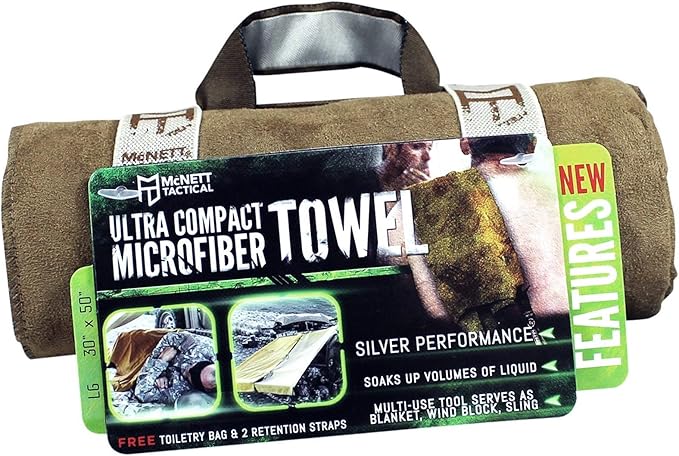 GEAR AID Quick Dry Microfiber Towels - Super Absorbent, Odor-Resistant, Fast Drying with Mesh Bag, Perfect for Camping and Travel, Sizes