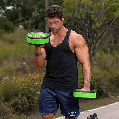 Dumbbell Weight Plates –Dual Purpose Ergonomic Fitness Equipment, Multifunctional Design for Strength Training, Full Body Workouts and Home Gym