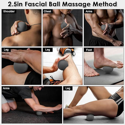 Fabric Resistance Bands for Working Out, Wide Booty Belt with Multiple Resistance Levels. Yoga Balance Balls. Great for HIPS, Thighs Exercises. with Fitness Poster