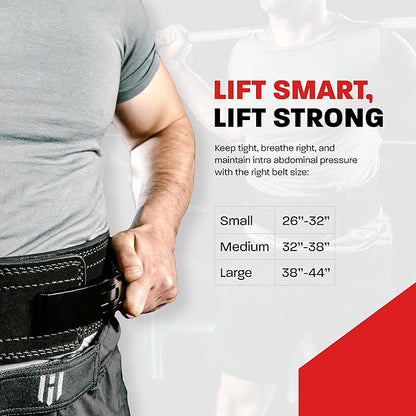 Hawk Sports Weightlifting Belt for Men and Women, Black 10mm Thick, 4-Inch Wide Lever Belt for Safely Increasing Weight and Lifting Power for Deadlifts, Squats, and Other Workouts
