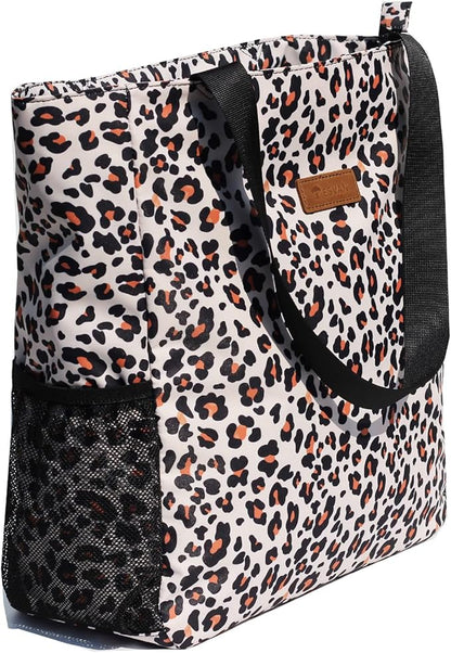 Original Floral Water Resistant Large Tote Bag Shoulder Bag for Gym Beach Travel Daily Bags Upgraded