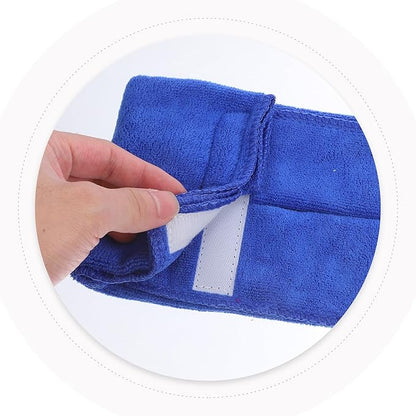 Cabilock Gym Sweat Towel with Hook-and-Loop Fast-Dry Cotton Portable Sports Towel for Yoga Fitness Outdoor Sports in Royal Blue, Small Size for Travel and Indoor Workouts