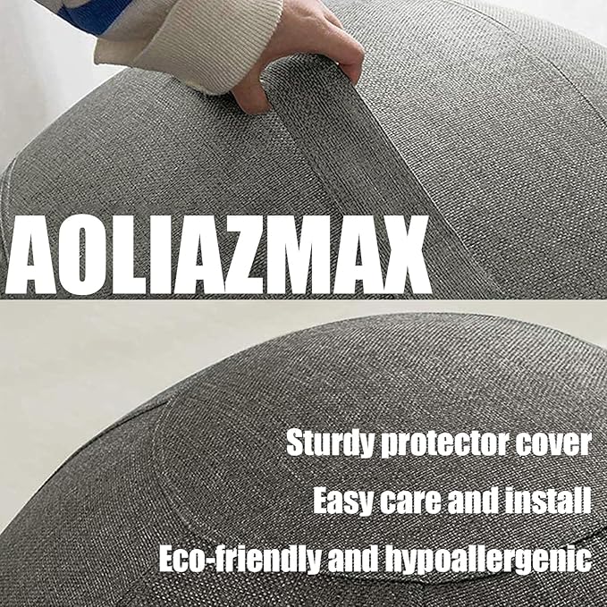 Yoga Ball Cover - Pilates Exercise Yoga Ball Cover, Anti Scratch Exercise Ball Cover with Handle for 55/65/75cm Birthing Ball, Stability Ball, Balance Ball (Without Ball)