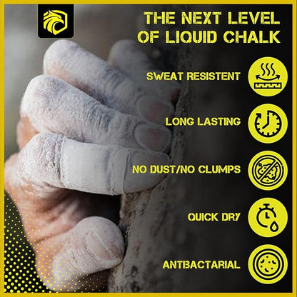 EAGLES Pro Grade Gym Liquid Chalk 50, 120 or 280ml Mess-Free Chalk for Weightlifting, Gymnastics Rock Climbing, Pole Grip, Sports Dries in Seconds - Sweat-Resistant and Long Lasting