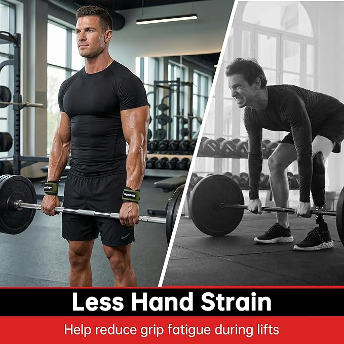 Lifting Wrist Straps for Weightlifting, Heavy Duty Wrist Straps for Deadlifts, Powerlifting, Bodybuilding and Strength Training, Secure Grip Support for Men Women 1 Pair