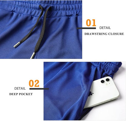 Surenow Mens Running Gym Shorts 3 Inch Breathable Lightweight Athletic Sport Shorts Training Workout Shorts with Pockets