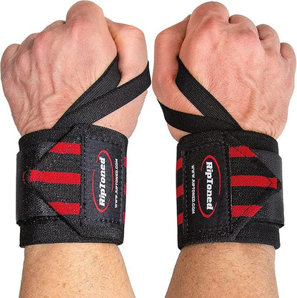 Rip Toned Wrist Wraps for Weightlifting – USPA & USAPL Approved 18" Wrist Straps for Powerlifting – Adjustable, Durable Gym Wraps with Thumb Loop – Maximum Support for Men & Women