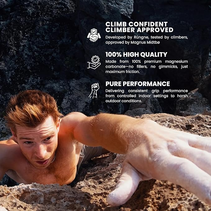 RUNGNE Chalk - Premium Sports Chalk for Rock Climbing, Bouldering, and Weightlifting - High-Performance Chalk for Superior Grip