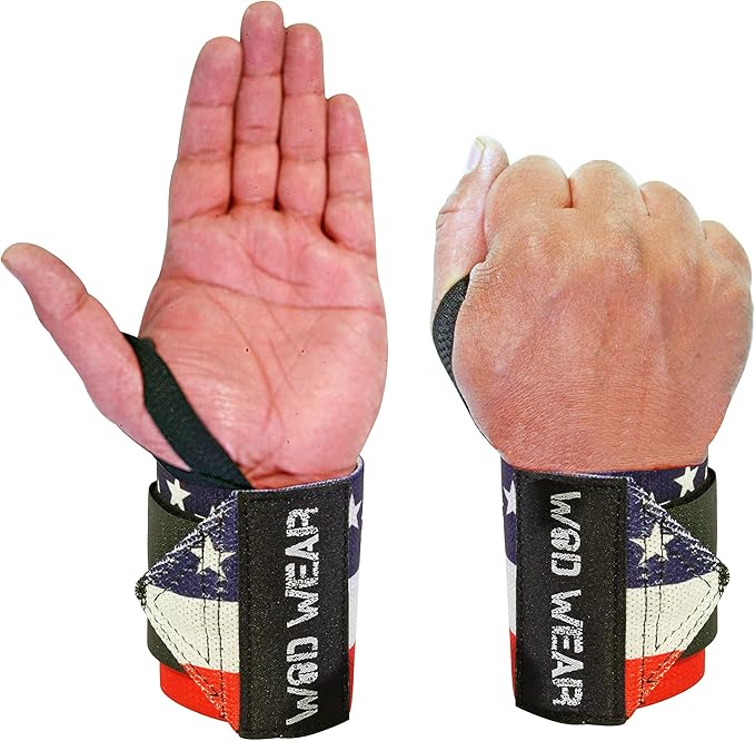 Elastic Wrist Wraps for Powerlifting, Strength Training, Bodybuilding, Cross Training, Olympic Weightlifting, Yoga Support - One Size Fits All