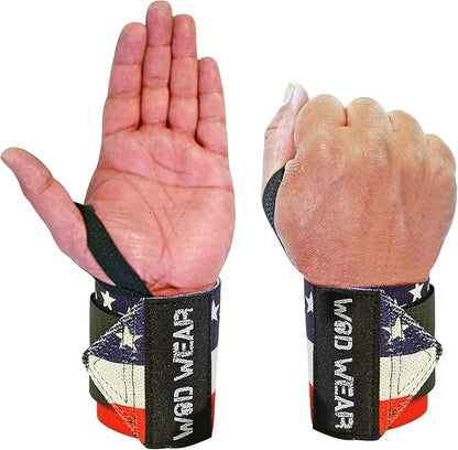 Elastic Wrist Wraps for Powerlifting, Strength Training, Bodybuilding, Cross Training, Olympic Weightlifting, Yoga Support - One Size Fits All